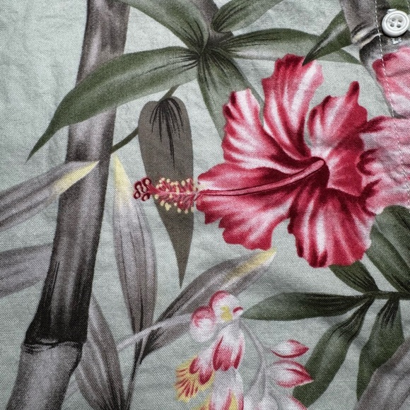 Vintage Shannon Marie Hawaiian Hibiscus Sleeveless Cotton Top XXL Made in USA - Picture 4 of 6